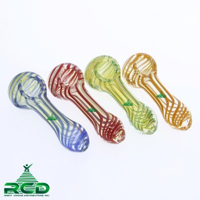 GLASS PIPE FULL ART ASST. COLOR GP2752 1CT